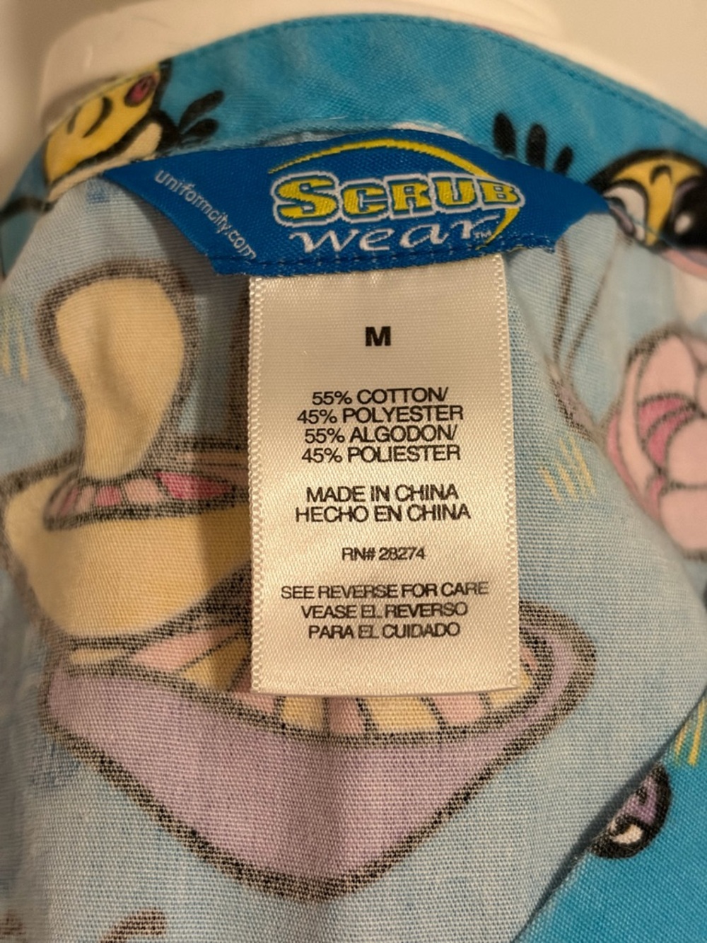 Scrub Wear Bees, Snails & Floral Print Nursing Medical Scrub Top Women’s Medium - Picture 6 of 7